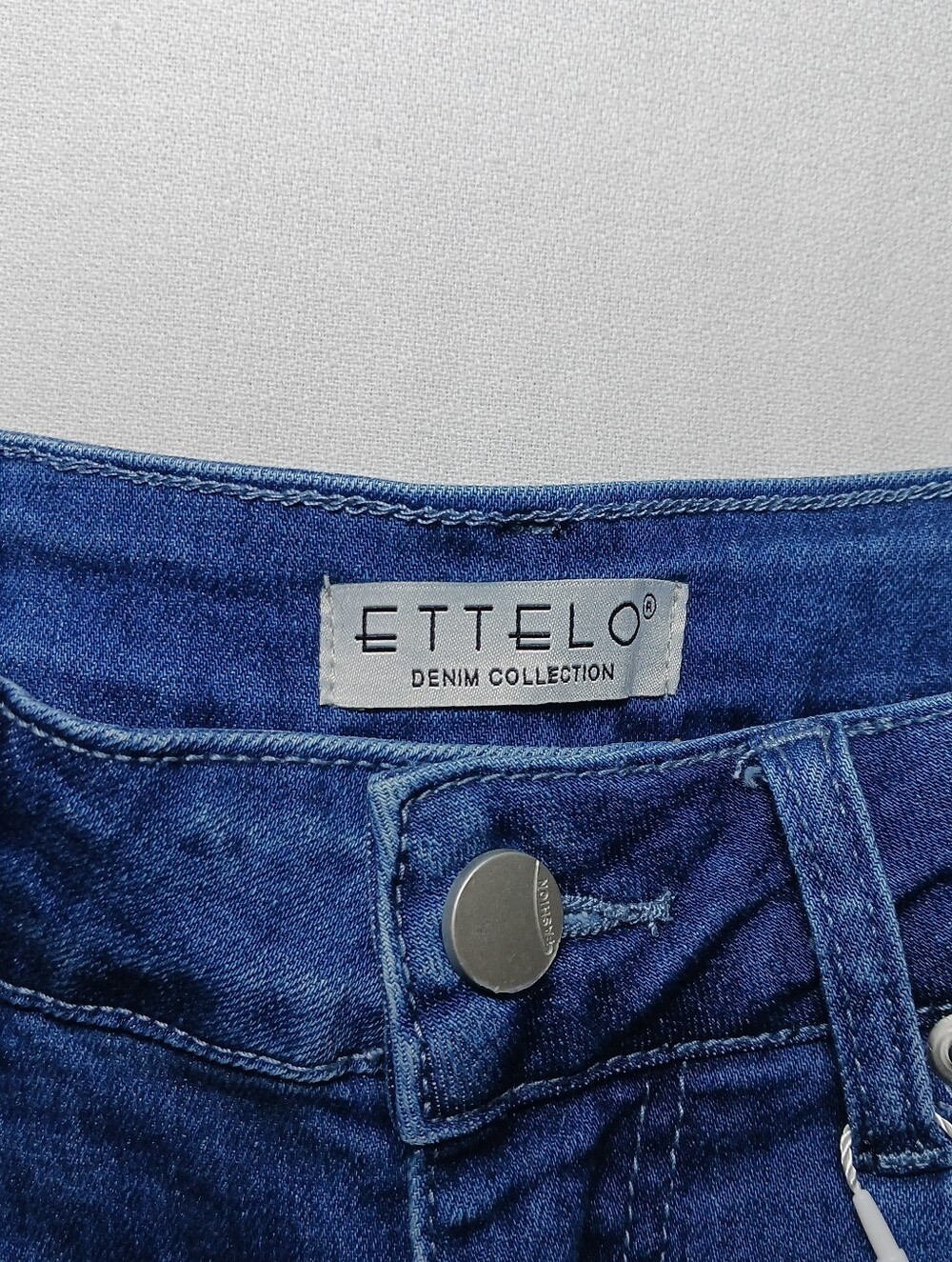 Ettelo Womens High Waist Wide Leg Jeans Size 6 Dark Blue Denim 27X29.5 NWT - Picture 4 of 13